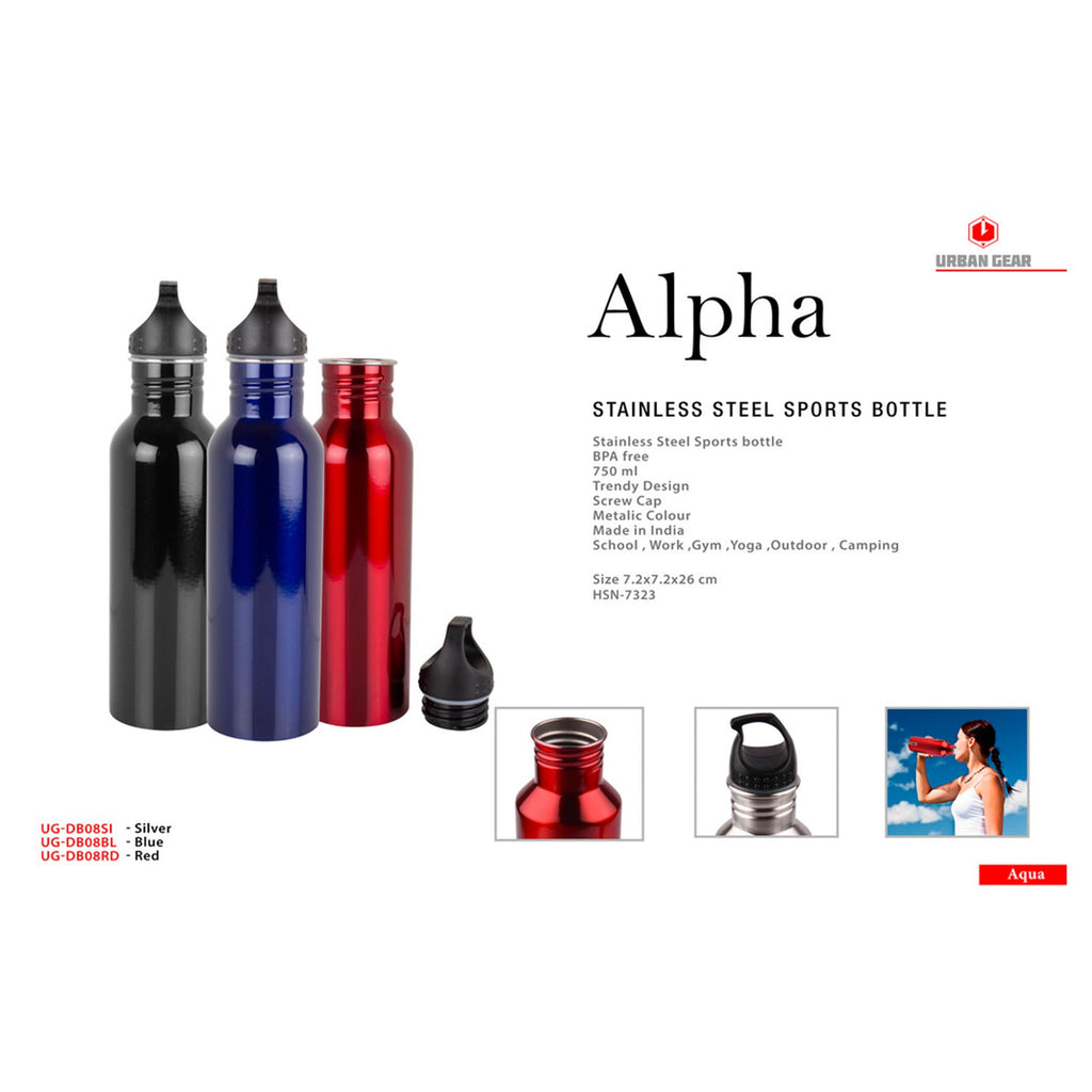 Alpha Stainless Steel Sports Bottle - 750ml