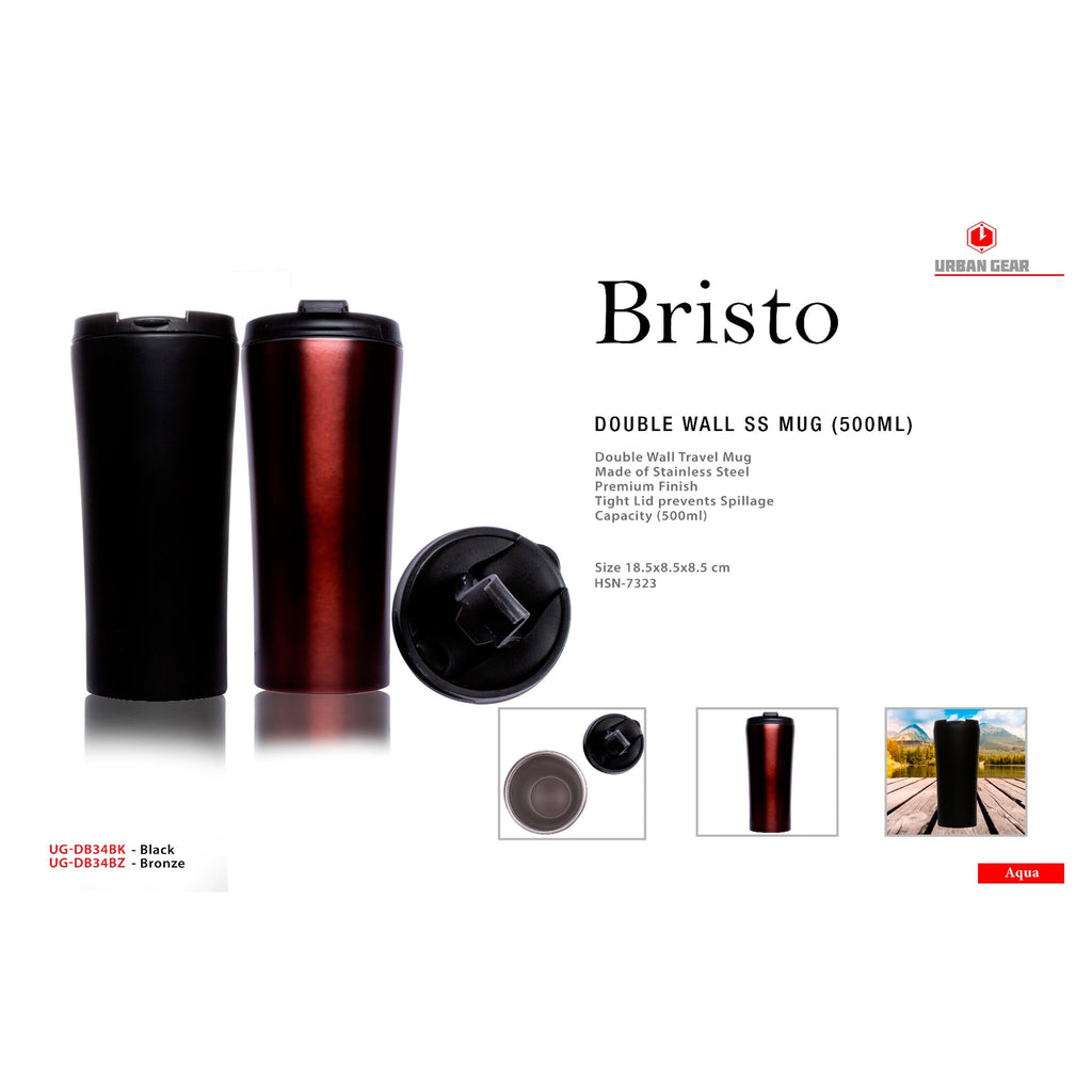 Bristo Double Wall SS Mug (500ML)