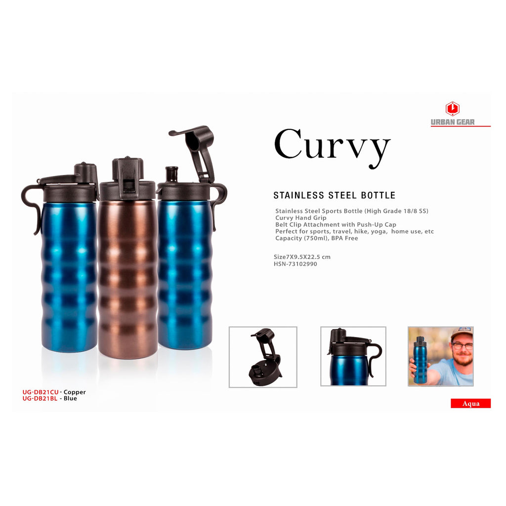 Curvy Stainless Steel Bottle (750ml)