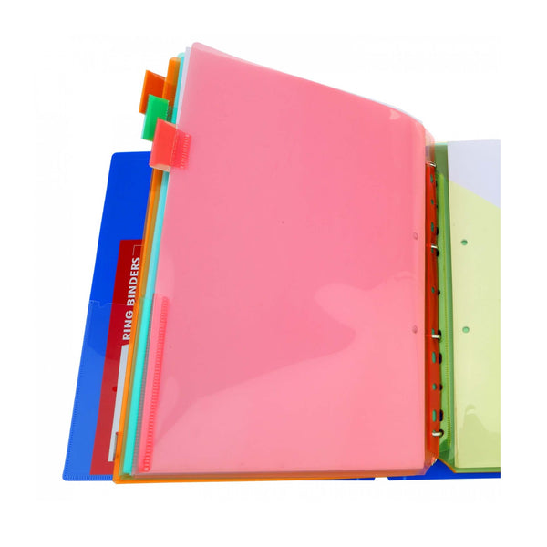 5 Document Pockets Dividers with Insertable Tabs, DD105