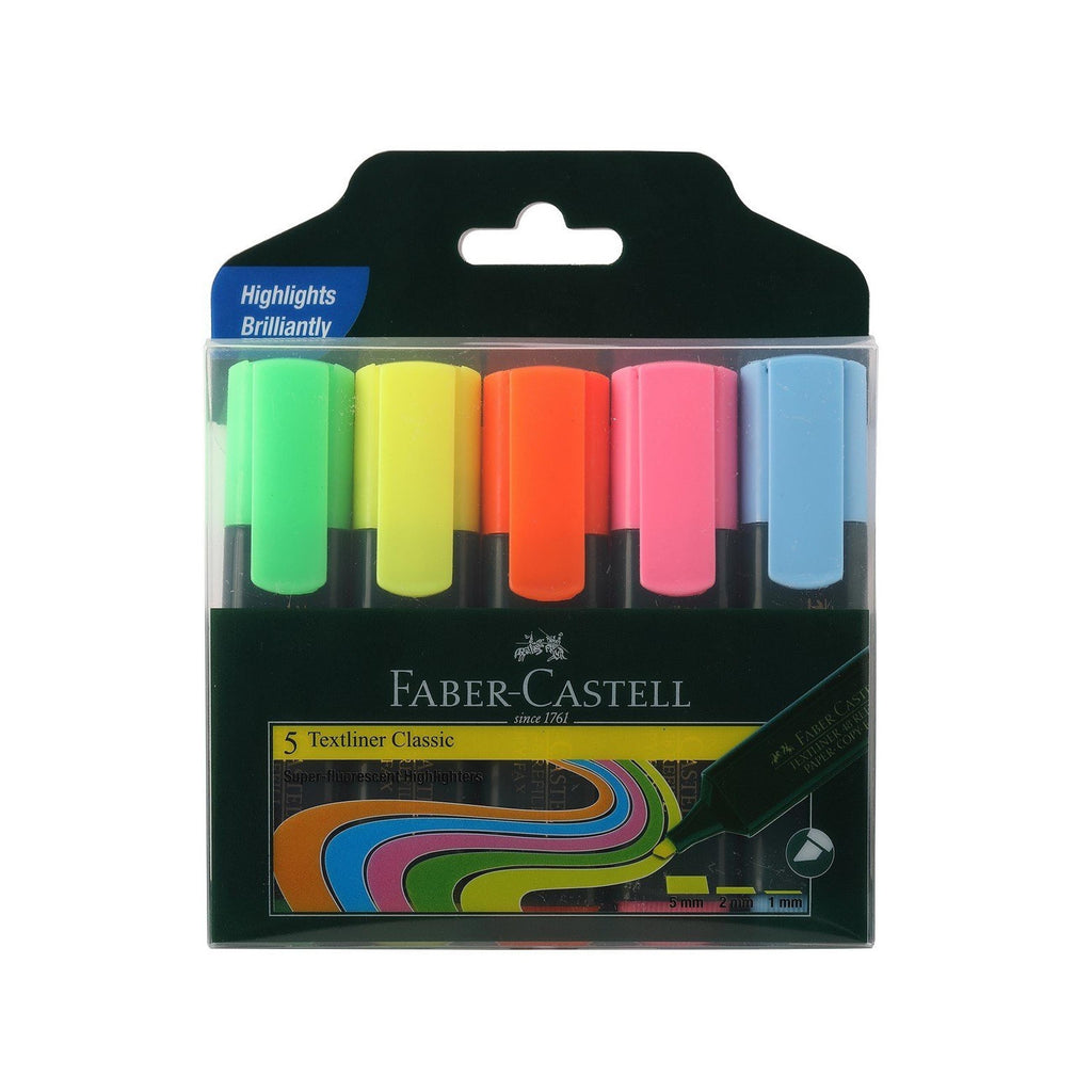 Faber-Castell Textliner - Pack of 5 (Assorted)