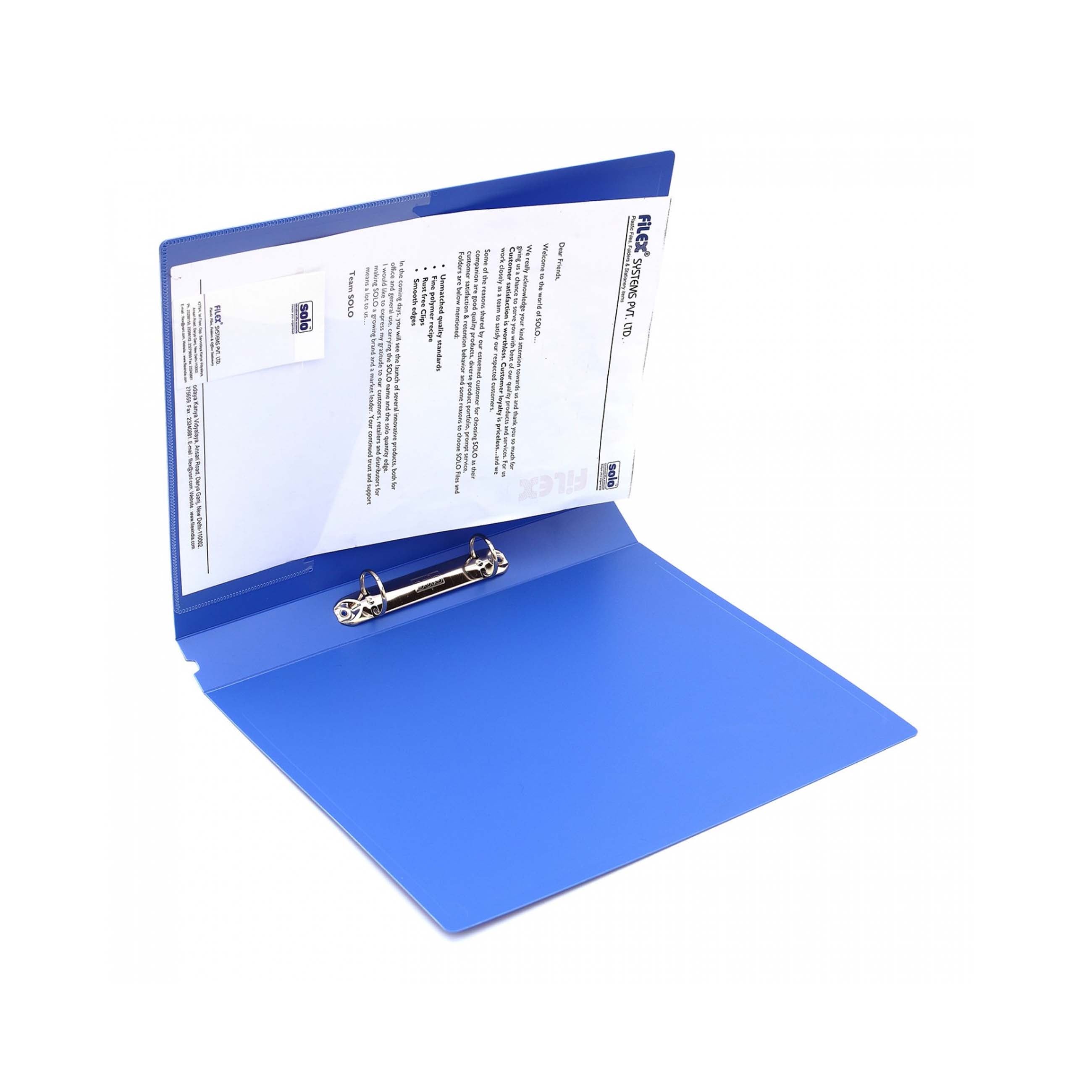 Polypropylene Blue Three Ring File Binder, For Office,School and Office,  Paper Size: A4 at Rs 40/piece in Robertsganj